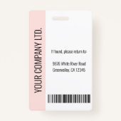 Benutzerdefiniertes Foto für Mitarbeiter, Bar, Log Ausweis (Rückseite)