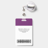 Benutzerdefiniertes Foto für Mitarbeiter, Bar, Log Ausweis (Rückseite mit einziehbar)