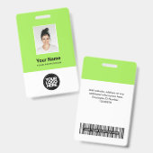 Benutzerdefiniertes Foto für Mitarbeiter, Bar, Log Ausweis (Vorder- & Rückseite)