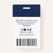 Benutzerdefiniertes Foto für Mitarbeiter, Bar, Log Ausweis (Rückseite)