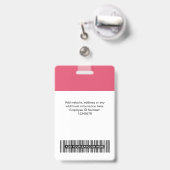 Benutzerdefiniertes Foto für Mitarbeiter, Bar, Log Ausweis (Rückseite mit einziehbar)