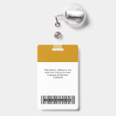 Benutzerdefiniertes Foto für Mitarbeiter, Bar, Log Ausweis (Rückseite mit einziehbar)