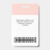 Benutzerdefiniertes Foto für Mitarbeiter, Bar, Log Ausweis (Rückseite)