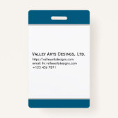 Benutzerdefiniertes Foto für Mitarbeiter, Bar, Log Ausweis (Rückseite)