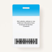 Benutzerdefiniertes Foto für Mitarbeiter leuchtet  Ausweis (Rückseite)