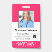 Benutzerdefiniertes Foto für Mitarbeiter, Strichco Ausweis (Vorderseite)