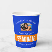 Benutzerdefiniertes Foto für Orange und Blue Absch Pappbecher (Rückseite)