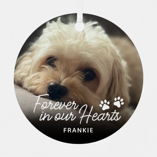 Benutzerdefiniertes Foto für Pet-Memorial Ornament Aus Metall (Vorderseite)