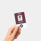 Benutzerdefiniertes Foto für Red Employee, Bar Cod Ausweis (Handheld)