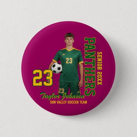 Benutzerdefiniertes Foto für Senior-Fußballspieler Button (Vorderseite)