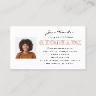 Benutzerdefiniertes Foto für Social Media-Logo QRC Visitenkarte