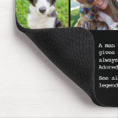 Benutzerdefiniertes Foto für Vater Schwarz und Wei Mousepad (Ecke)