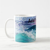 Benutzerdefiniertes Foto für Wasserfarben Blue Oce Kaffeetasse (Links)