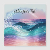 Benutzerdefiniertes Foto für Wasserfarben Blue Oce Magnetkarte (Vorderseite)