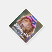 Benutzerdefiniertes Foto für Welpenhunde Geburtsta Serviette (Ecke)