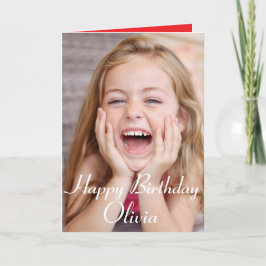 Benutzerdefiniertes Foto, Geburtskarte. Geburtstag Dankeskarte