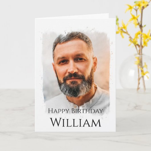 Benutzerdefiniertes Foto, Geburtskarte Karte (Gelbe Blume)