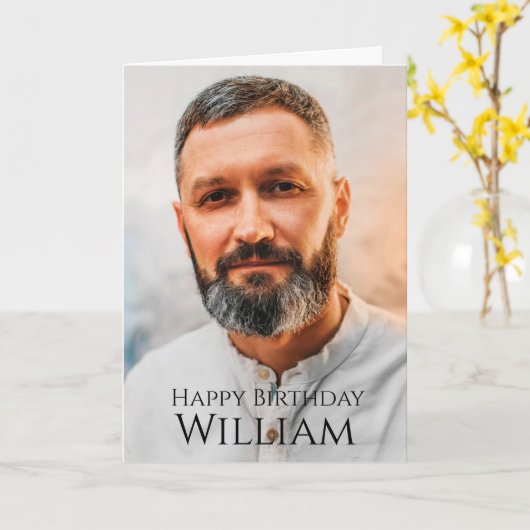 Benutzerdefiniertes Foto, Geburtskarte Karte (Gelbe Blume)