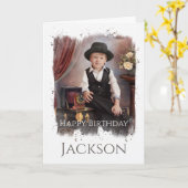 Benutzerdefiniertes Foto, Geburtskarte Karte (Gelbe Blume)