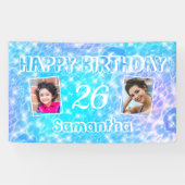 Benutzerdefiniertes Foto Geburtstagsbecken Party B Banner (Horizontal)