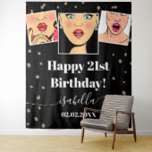 Benutzerdefiniertes Foto Geburtstagsparty Moderner Wandteppich (Beispiel)