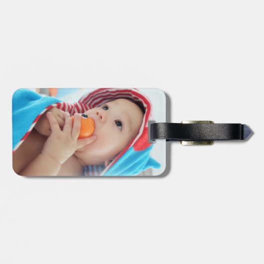 Benutzerdefiniertes Foto Gepäckanhänger (Rückseite horizontal)