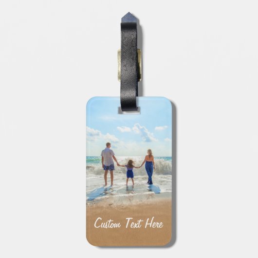 Benutzerdefiniertes Foto Gepäckanhänger mit Ihrem (Rückseite vertikal)