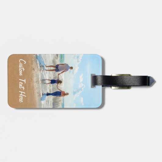 Benutzerdefiniertes Foto Gepäckanhänger mit Ihrem (Rückseite horizontal)