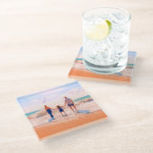 Benutzerdefiniertes Foto Glas Untersetzer Ihre Lie (Schrägansicht)