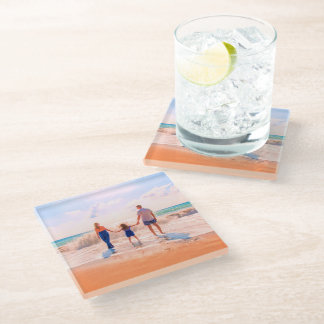 Benutzerdefiniertes Foto Glas Untersetzer Ihre Lie