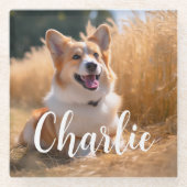 Benutzerdefiniertes Foto Glasuntersetzer (Vorderseite)