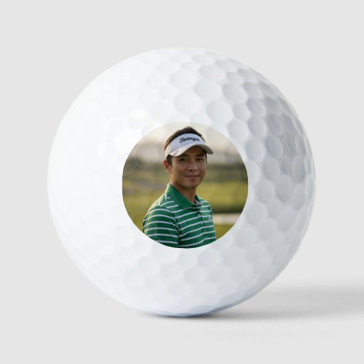 Benutzerdefiniertes Foto-Golfball-Geburtstagsgesch Golfball (Vorderseite)