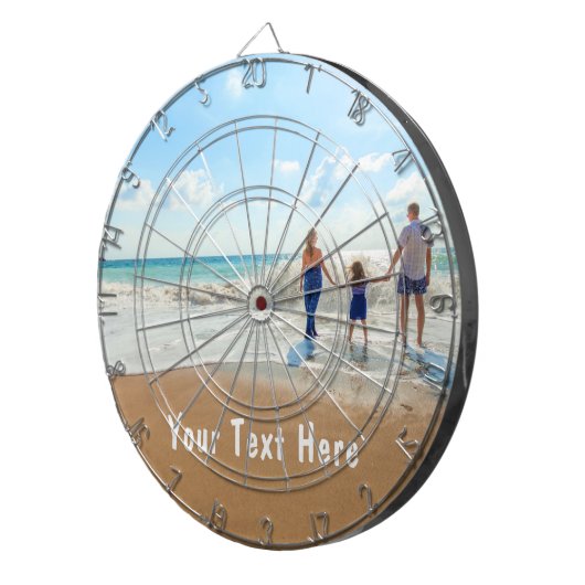 Benutzerdefiniertes Foto-Grafikboard mit Text Dartscheibe (Vorderseite rechts)