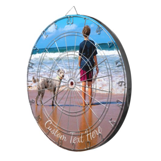 Benutzerdefiniertes Foto-Grafikboard mit Text Dartscheibe (Vorderseite rechts)