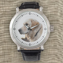 Benutzerdefiniertes Foto Haustier Minimalistisch M Armbanduhr