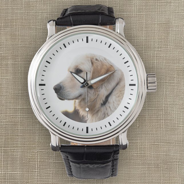 Benutzerdefiniertes Foto Haustier Minimalistisch M Armbanduhr (Von Creator hochgeladen)