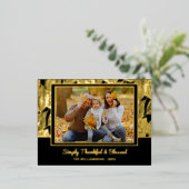 Benutzerdefiniertes Foto Herbstleaves-Muster Folien Feiertagspostkarte (Stehend vorne)