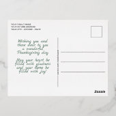 Benutzerdefiniertes Foto Herbstleaves-Muster Folien Feiertagspostkarte (Rückseite)