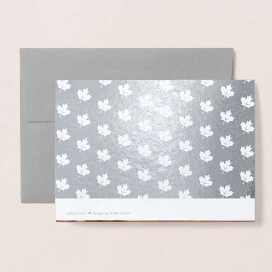 Benutzerdefiniertes Foto | Herbstuntergang, Ernted Folienkarte (Rückseite mit Umschlag)