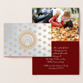 Benutzerdefiniertes Foto | Herbstuntergang, Ernted Folienkarte