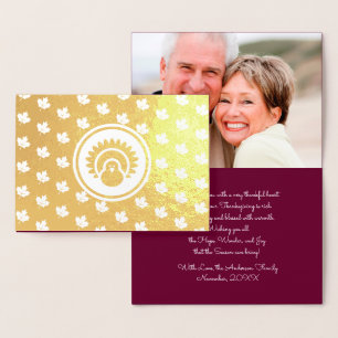 Benutzerdefiniertes Foto Herbstuntergang, Ernted Folienkarte