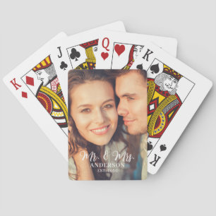 Benutzerdefiniertes Foto Herr und Frau Frischvermä Spielkarten