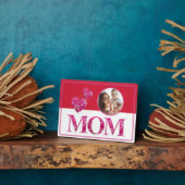 Benutzerdefiniertes Foto, Herz-MAMA Rosa Blumensch Fotoplatte (Seite)