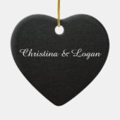 Benutzerdefiniertes Foto Herzform Keramik Ornament (Hinten)