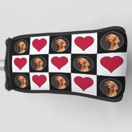 Benutzerdefiniertes Foto Herzmuster Personalisiert Golf Headcover