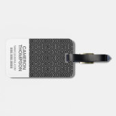 Benutzerdefiniertes Foto Hexagons Textur geometris Gepäckanhänger (Rückseite horizontal)