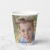 Benutzerdefiniertes Foto Hochladen 🎈 Monogramm Pappbecher (Vorderseite)