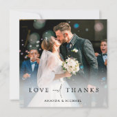 Benutzerdefiniertes Foto Hochzeit Danke Kartenvorl (Vorderseite)