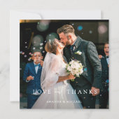 Benutzerdefiniertes Foto Hochzeit Danke Kartenvorl (Vorderseite)