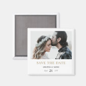 Benutzerdefiniertes Foto Hochzeit Speichern Sie da Magnet (Vorderseite/Rückseite)